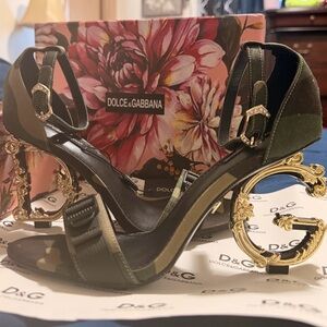 Dolce & Gabbana Sexy Keira DG Heels with Camo and Black Accents